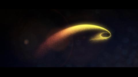 Artist's impression of a black hole ripping a star apart.