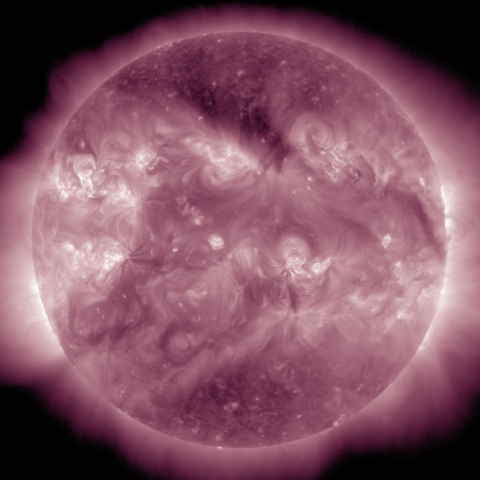 Image of the Sun in ultraviolet.